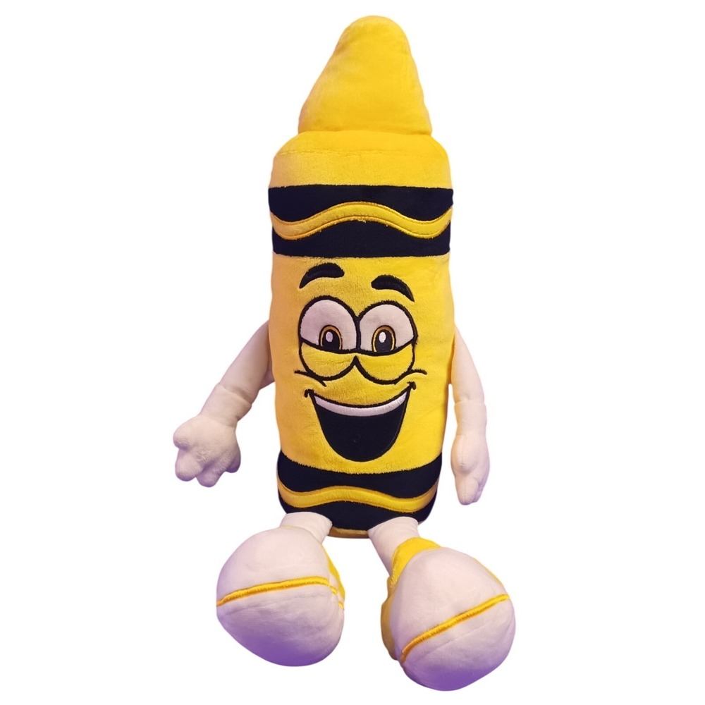 2023 Crayola Unmellow Yellow Mel 18" Crayon Plush Stuffed Animal Toy